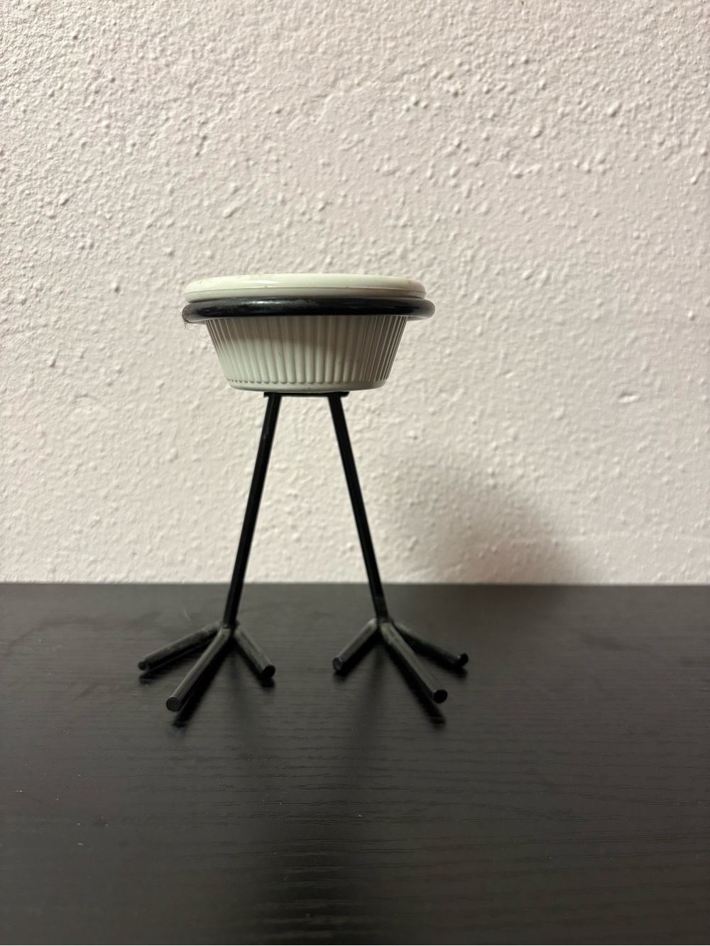 Birdie Stand Black Metal Bird Feet Candle Tub Holder Retro Home Decor